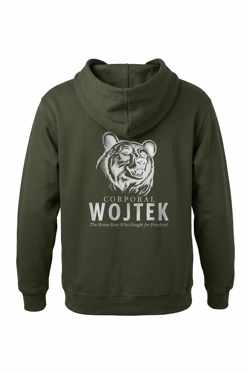 Back of the Corporal Wojtek hoodie.